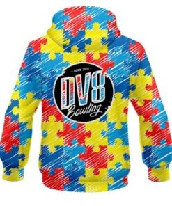 Alternative view of DV8 Autism Awareness CoolWick Bowling Hoodie