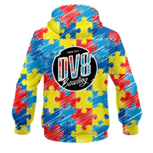DV8 Autism Awareness CoolWick Bowling Hoodie - Image 2