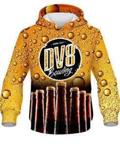 DV8 Beer Bottles CoolWick Bowling Hoodie