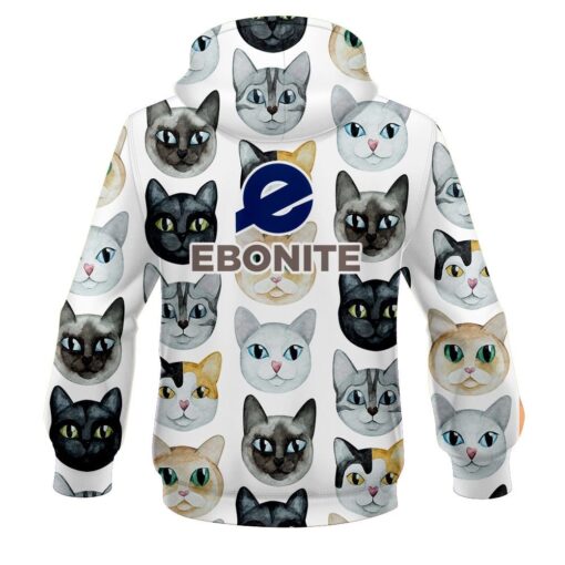 Ebonite Kitty Kats CoolWick Bowling Hoodie - Image 2