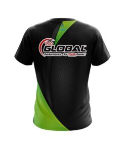 Alternative view of 900 Global Carbon Green Swirl CoolWick Bowling Jersey