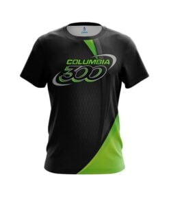 Columbia 300 Carbon Green Swirl CoolWick Bowling Jersey