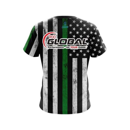 900 Global Green Line CoolWick Bowling Jersey - Image 2