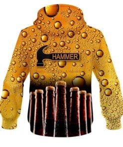 Alternative view of Hammer Beer Bottles CoolWick Bowling Hoodie
