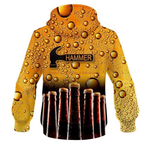 Hammer Beer Bottles CoolWick Bowling Hoodie - Image 2