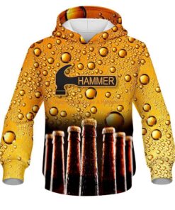 Hammer Beer Bottles CoolWick Bowling Hoodie