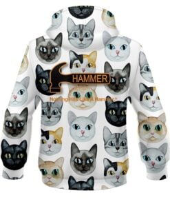 Alternative view of Hammer Kitty Kats CoolWick Bowling Hoodie