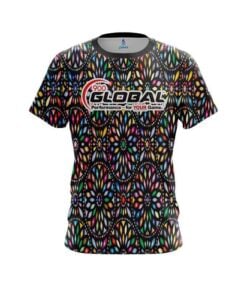 900 Global Kaleidoscope Black CoolWick Bowling Jersey