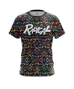 Radical Kaleidoscope Black CoolWick Bowling Jersey