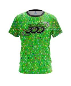 Columbia 300 Kaleidoscope Lime CoolWick Bowling Jersey