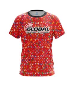900 Global Kaleidoscope Red CoolWick Bowling Jersey