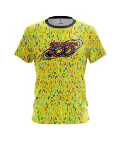 Columbia 300 Kaleidoscope Yellow CoolWick Bowling Jersey