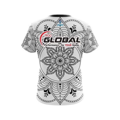 900 Global Mandala Pedal CoolWick Bowling Jersey - Image 2