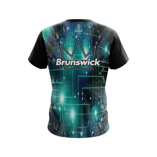 Brunswick Motherboard Aqua CoolWick Bowling Jersey - Image 2