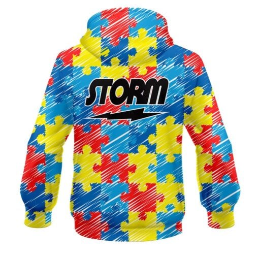 Storm Autism Awareness CoolWick Bowling Hoodie - Image 2