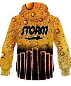 Alternative view of Storm Beer Bottles CoolWick Bowling Hoodie