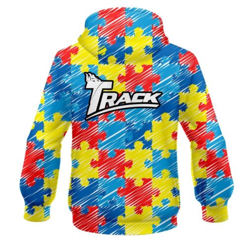 Track Autism Awareness CoolWick Bowling Hoodie - Image 2