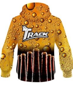 Alternative view of Track Beer Bottles CoolWick Bowling Hoodie