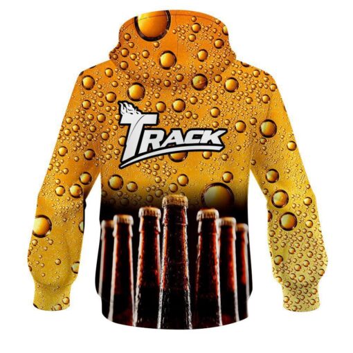 Track Beer Bottles CoolWick Bowling Hoodie - Image 2