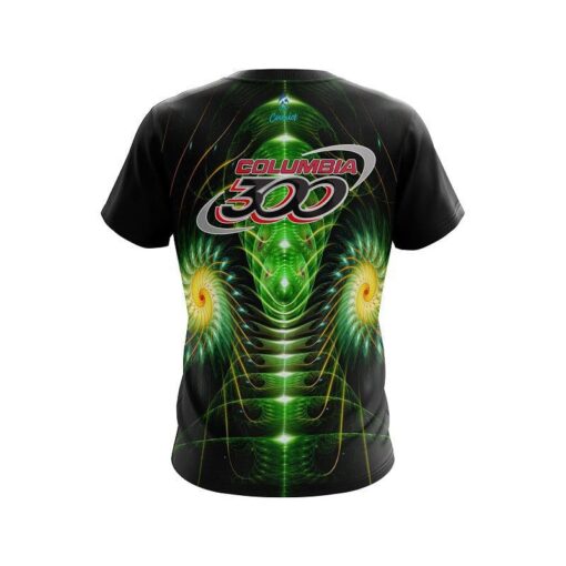 Columbia 300 Vortex Green CoolWick Bowling Jersey - Image 2