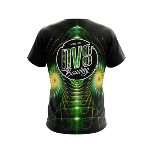 DV8 Vortex Green CoolWick Bowling Jersey - Image 2