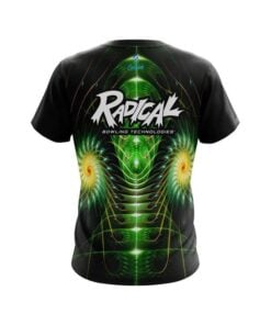 Alternative view of Radical Vortex Green CoolWick Bowling Jersey