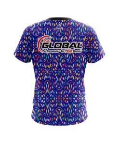 Alternative view of 900 Global Kaleidoscope Blue CoolWick Bowling Jersey