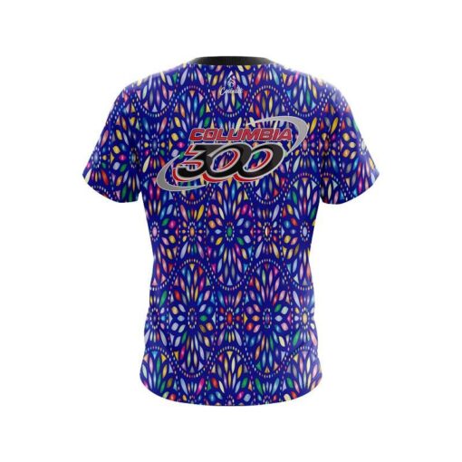 Columbia 300 Kaleidoscope Blue CoolWick Bowling Jersey - Image 2