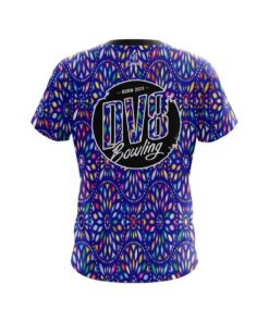 Alternative view of DV8 Kaleidoscope Blue CoolWick Bowling Jersey