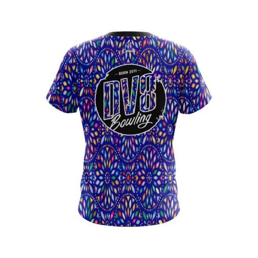 DV8 Kaleidoscope Blue CoolWick Bowling Jersey - Image 2