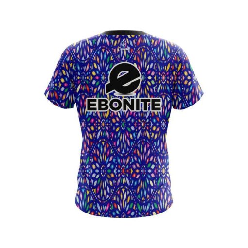 Ebonite Kaleidoscope Blue CoolWick Bowling Jersey - Image 2