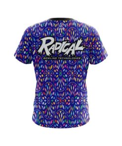 Alternative view of Radical Kaleidoscope Blue CoolWick Bowling Jersey