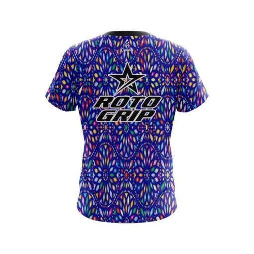Roto Grip Kaleidoscope Blue CoolWick Bowling Jersey - Image 2