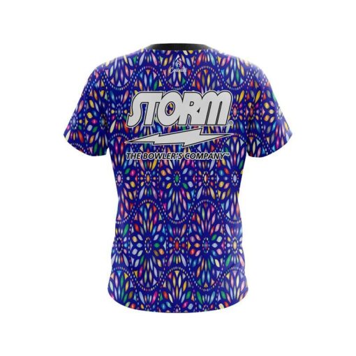 Storm Kaleidoscope Blue CoolWick Bowling Jersey - Image 2