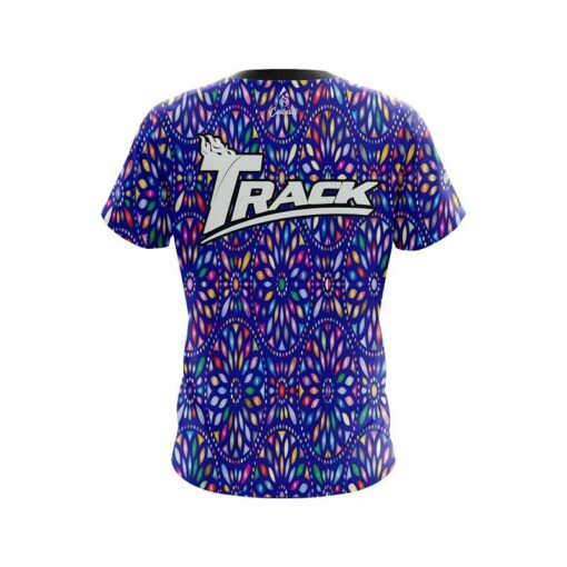 Track Kaleidoscope Blue CoolWick Bowling Jersey - Image 2