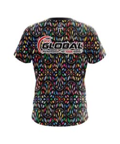 Alternative view of 900 Global Kaleidoscope Black CoolWick Bowling Jersey