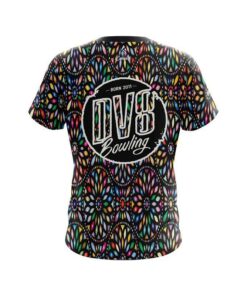 Alternative view of DV8 Kaleidoscope Black CoolWick Bowling Jersey