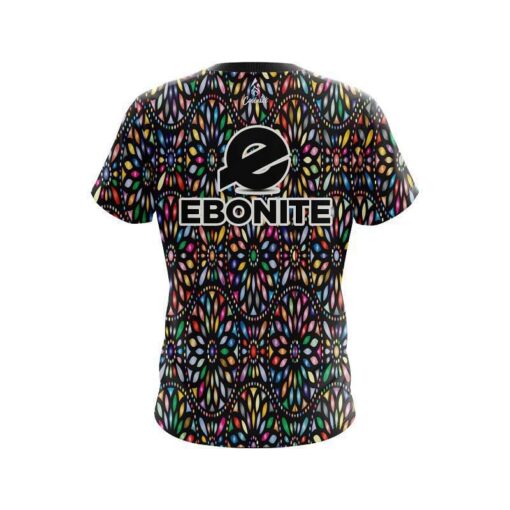 Ebonite Kaleidoscope Black CoolWick Bowling Jersey - Image 2