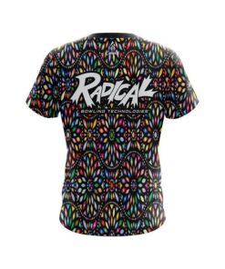 Alternative view of Radical Kaleidoscope Black CoolWick Bowling Jersey