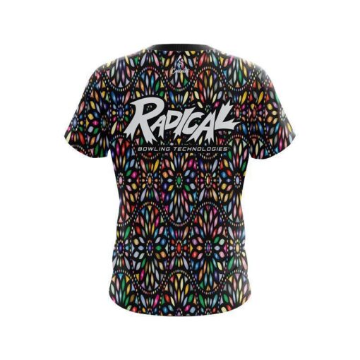 Radical Kaleidoscope Black CoolWick Bowling Jersey - Image 2