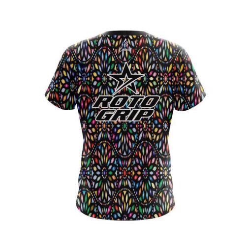 Roto Grip Kaleidoscope Black CoolWick Bowling Jersey - Image 2