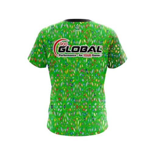 900 Global Kaleidoscope Lime CoolWick Bowling Jersey - Image 2