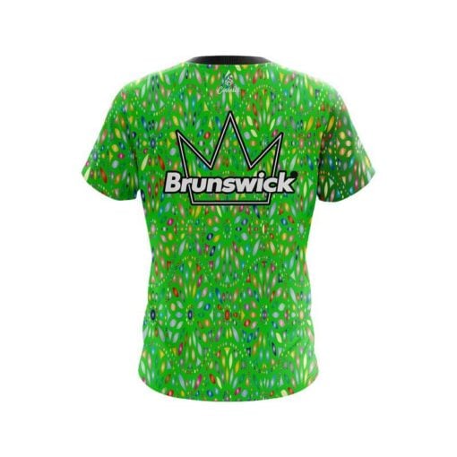 Brunswick Kaleidoscope Lime CoolWick Bowling Jersey - Image 2