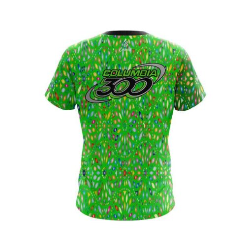 Columbia 300 Kaleidoscope Lime CoolWick Bowling Jersey - Image 2