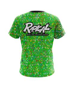Alternative view of Radical Kaleidoscope Lime CoolWick Bowling Jersey