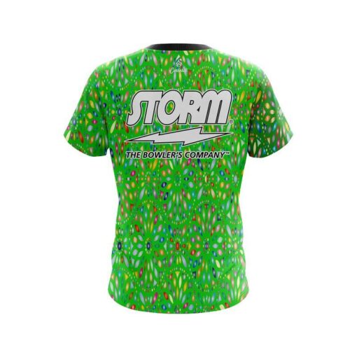 Storm Kaleidoscope Lime CoolWick Bowling Jersey - Image 2