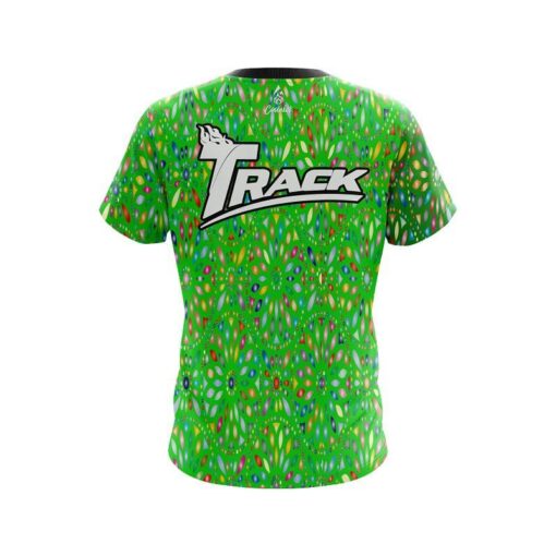 Track Kaleidoscope Lime CoolWick Bowling Jersey - Image 2