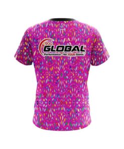 Alternative view of 900 Global Kaleidoscope Pink CoolWick Bowling Jersey