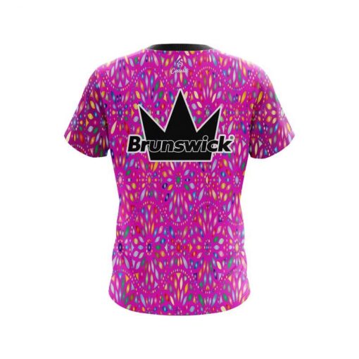Brunswick Kaleidoscope Pink CoolWick Bowling Jersey - Image 2