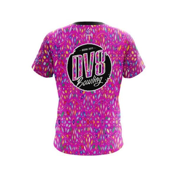 DV8 Women's Diva Performance Crew Bowling Jersey Shirt Dri-Fit Pink 